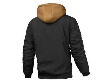 Veste bomber chaude pour homme, coupe-vent épais, à capuche, pour l'extérieur, la randonnée, le sport, thermique, fermeture éclair, collection automne-hiver