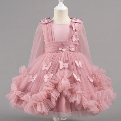 Robe de soirée 2025, robe de princesse pour filles, tenue de concours de fleurs, piano, Recital, anniversaire, mariage, jupe de ballerine, occasion formelle