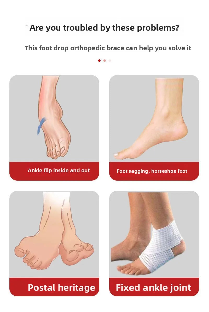 Orthèses de chute de pied orthèse de cheville élasticité réglable orthèses Valgus course hémiplégie chaussures de rééducation Supports de pied