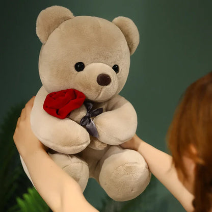 Jouet en peluche ours Rose, peluches douces pour la maison, canapé, oreiller, ornement, cadeaux pour enfants, cadeaux de saint-valentin, décorations de fête de mariage