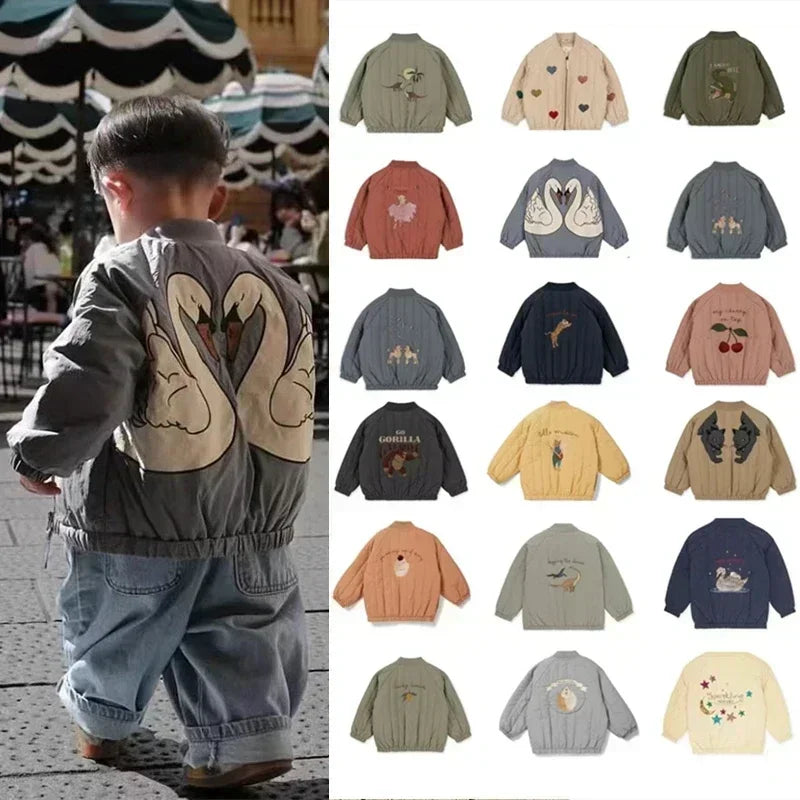 Marque KS Veste d'agneau pour enfants Manteau automne hiver Bébé garçons Coton Vêtements d'extérieur Tout-petits Filles Combinaison de vol Veste Vêtements pour enfants
