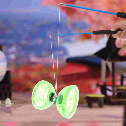 Diabolo Set Juggling Toy Yoyo Traditional Yo-yo Chinese for Toddler Children’s Toys Elderly Bearing Kids Plaything Soft Rubber