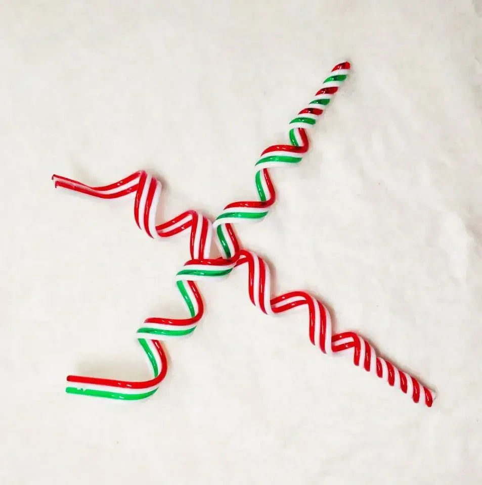 Cannes à bonbons de Noël en acrylique, pendentif béquille torsadé pour arbre de Noël, décorations de Noël pour le Nouvel An, ornements, cadeaux