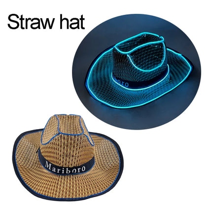 Chapeau de Cowboy nacré, Costume de danse, casquette de Cowgirl scintillante, pour boîte de nuit néon, nouvel arrivage