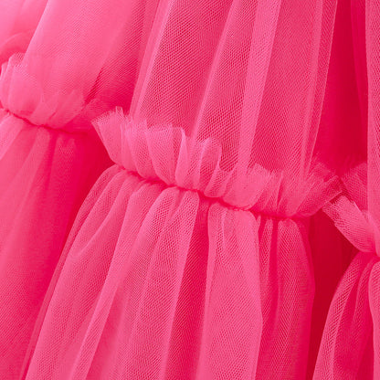 Formal evening gowns for children, elegant evening dresses for girls, with train, detachable princess dress