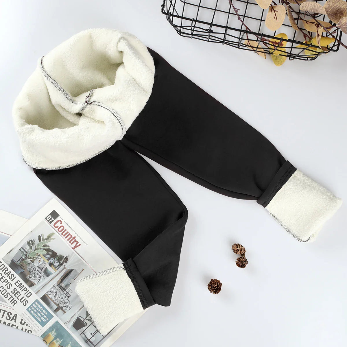 Velours hiver Leggins femmes couleur unie pantalon épais chaud velours taille haute couleur unie extérieur décontracté classique Leggings