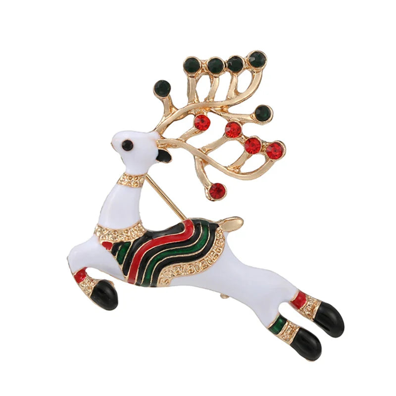 Christmas Brooches for Men and Women, Santa Claus Hat, Gloves, Bells, Socks, Rhinestone Suit, Metal Brooches, Badges, New Year Gift, 2022
