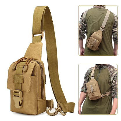 Petit sac de poitrine de Camouflage antivol pour l'extérieur, sac à bandoulière de randonnée en Nylon pour chasse, pêche, Camping, Cycking