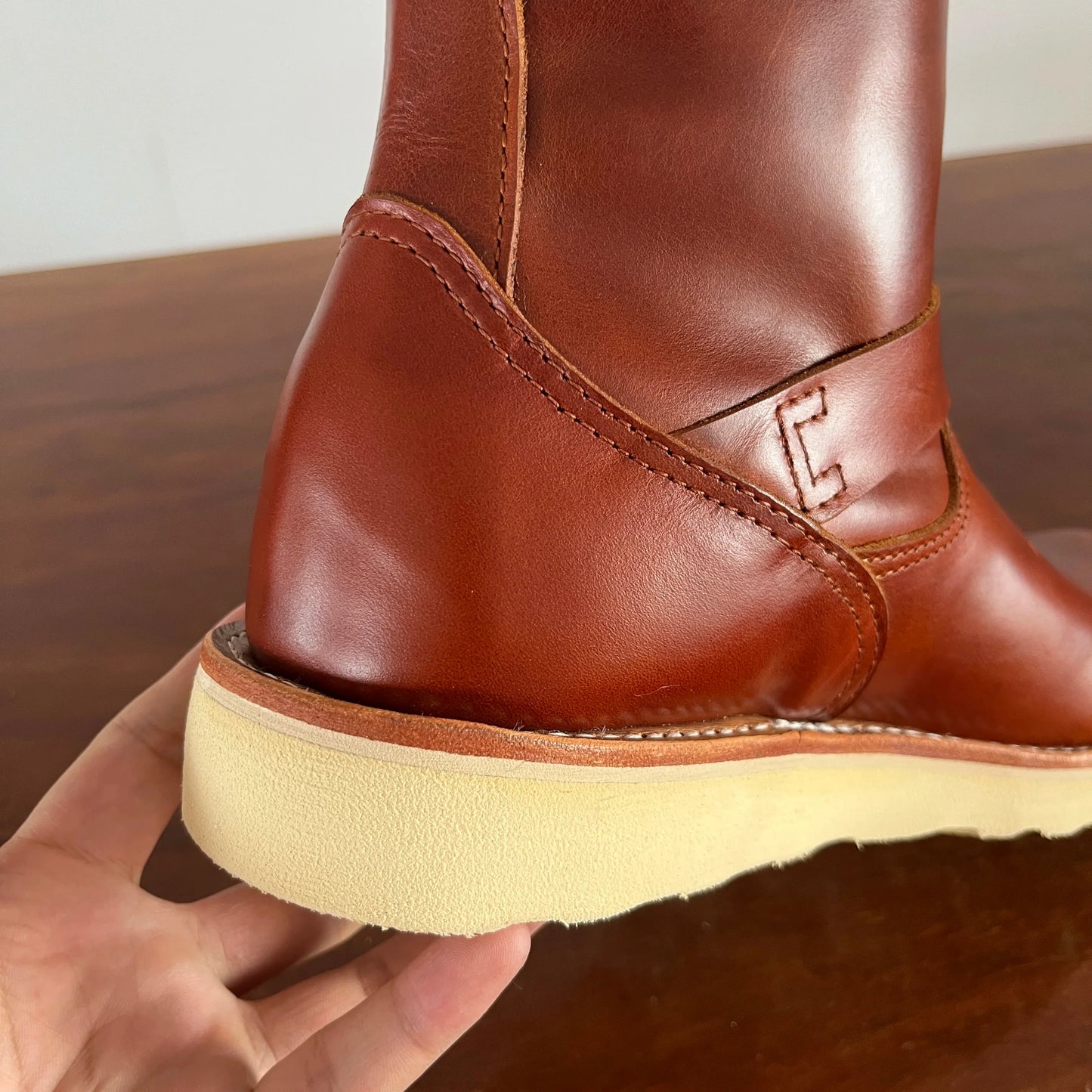 RockCanRoll-Chaussures en cuir de vachette véritable pour hommes, chaussures italiennes en cuir de vachette, bottes Trooper AtlanBoots cousues Goodyear, qualité supérieure, EB800