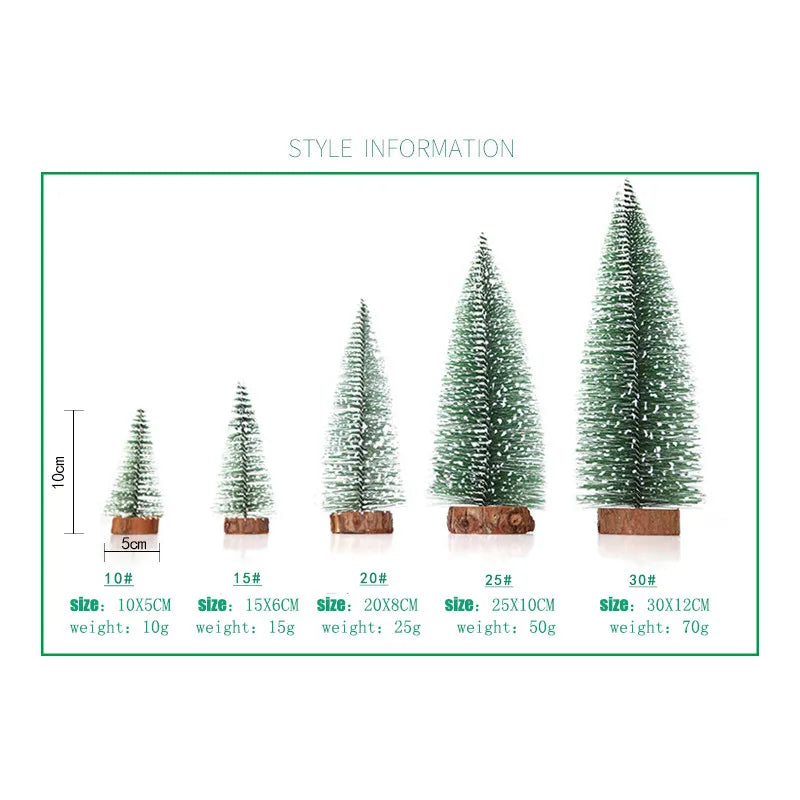2Pcs Mini Artificial Christmas Tree Crafts Supplies Christmas Party Office Desktop Ornaments Christmas Tree Home Decorations