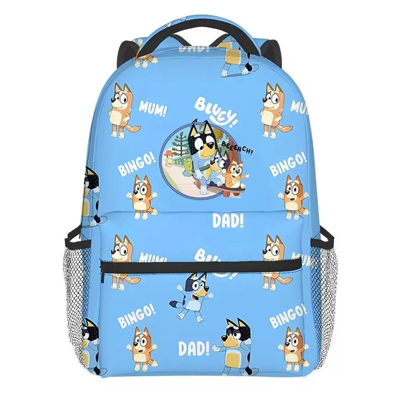 2024 New Bluey Animation Peripheral Children'S Outdoor Storage Bag Printed Backpack School Student Large Capacity Travel Bag