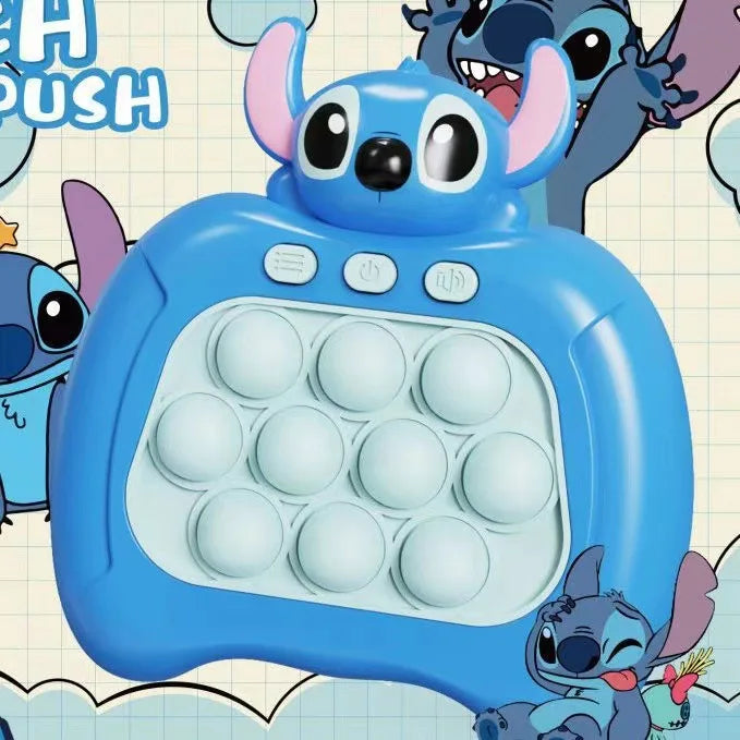 Anime Stitch Quick Push Game Console Puzzle Press Toy (require your own battery)  Quick Push Game Pop Up Fidget Birthday Gifts