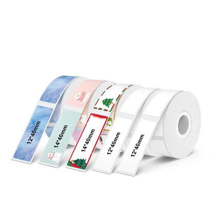 Inkless Label Printer P12 Portable Mini Printer Bluetooth Wireless Thermal Printer Auto Cut Labeling Machine or 5PK Label Rolls