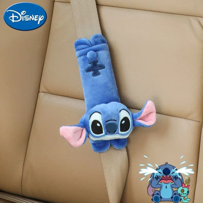 Stitch Seat Belt Protective Cover Cute Cartoon Soft Plush Car Shoulder Belt Fashion Car Inside Decoration Doll BIrthday Gifts
