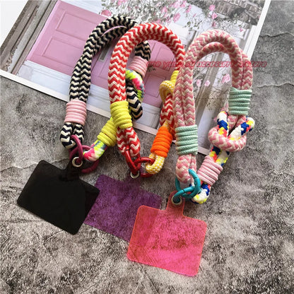 Cell Phone Wrist Strap With Patch Bracelet Telephone Lanyard Small Fresh Smartphone Strap Bag Cellular Pendant Premium Keychain