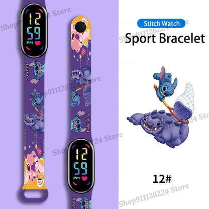 Montres Stitch pour enfants, filles, étanche, sport, écran tactile, pour femmes, horloge numérique étanche, bracelet, cadeaux exquis