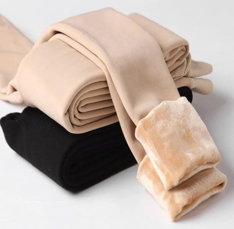 Leggings décontractés en velours pour femmes, collants polaires, pantalons skinny, pantalons chauds pour dames, haute élasticité, ogo, hiver