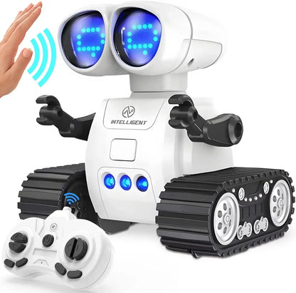 Jouet robot télécommandé Rechargeable avec musique, yeux LED, talkie-walkie, jouet robot pour enfants, robot RC pour enfants