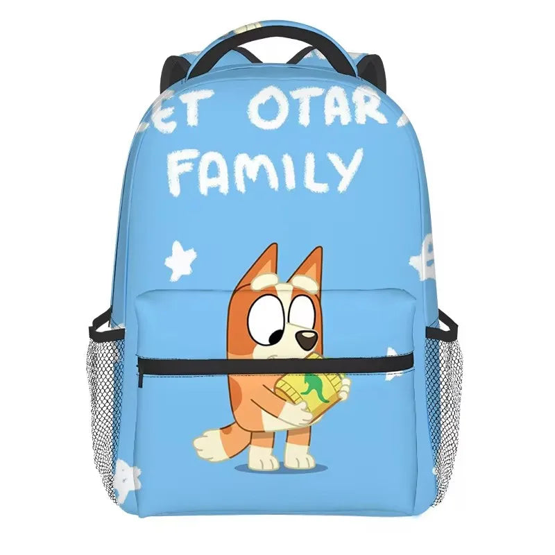 2024 New Bluey Animation Peripheral Children'S Outdoor Storage Bag Printed Backpack School Student Large Capacity Travel Bag