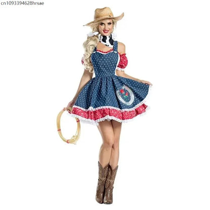 Adulte Sexy Cowboy Cosplay Costume Halloween Adulte Cowboy Cosplay Costume Mascarade Fête Cowgirl Cavalier Déguisement 2025