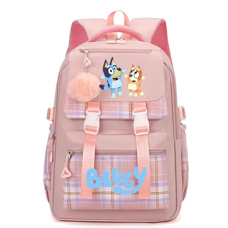 2024 New Bluey Boys And Girls High School Backpack Large Outdoor Leisure Practical Bag Cartoon Animation Bag Children's Gift