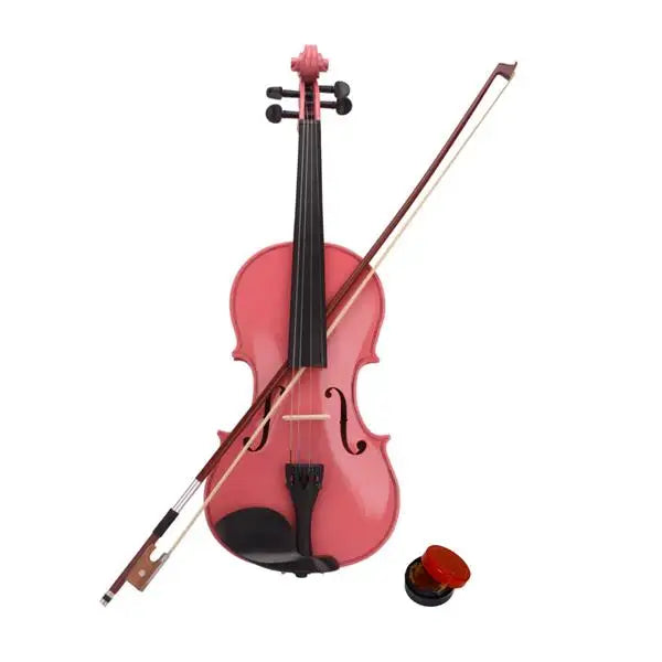 Nouveau Violon acoustique 1/4 avec étui, colophane rose