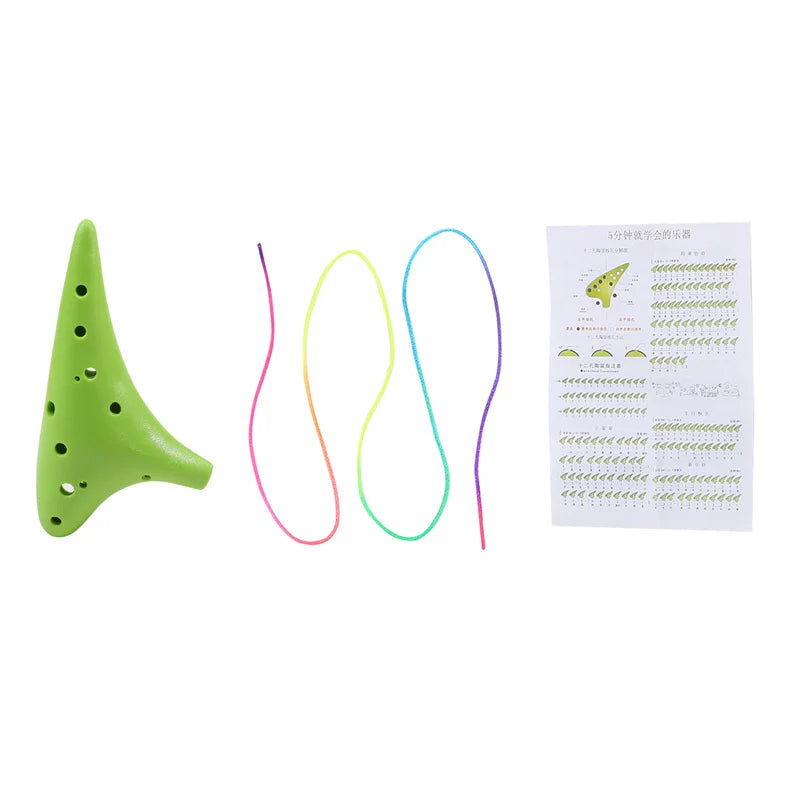 Ocarina Alto C Tuning en résine plastique pour adultes et enfants, flûte multicolore, 12 trous, nouveau