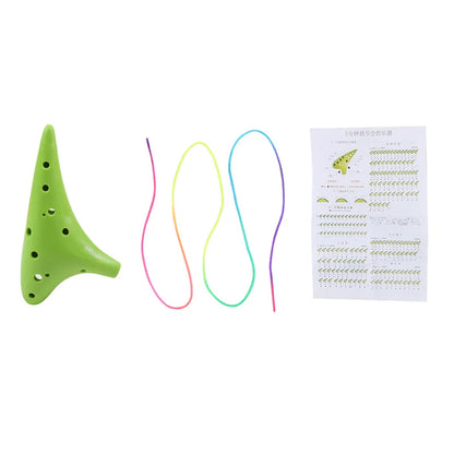 Ocarina Alto C Tuning en résine plastique pour adultes et enfants, flûte multicolore, 12 trous, nouveau