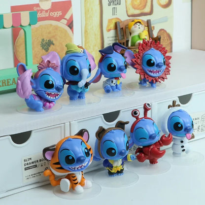 Stitch Blind Box Figurine, Cartoon Animation, Indoor Decoration, Model Doll, Movable Figurine, Children's Toy, Girls' Birthday G