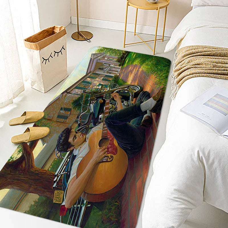 Rug for Bedroom E-Elvis Room Decorating Items Bathroom House Entrance Mat Living Room Floor Carpet Home Decorations Bathmat