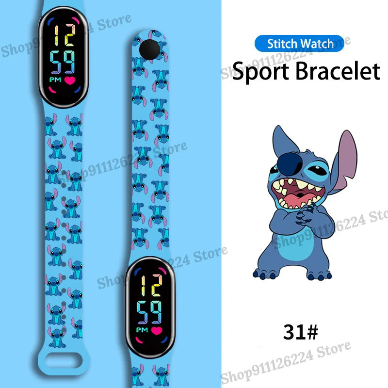 Montres Stitch pour enfants, filles, étanche, sport, écran tactile, pour femmes, horloge numérique étanche, bracelet, cadeaux exquis