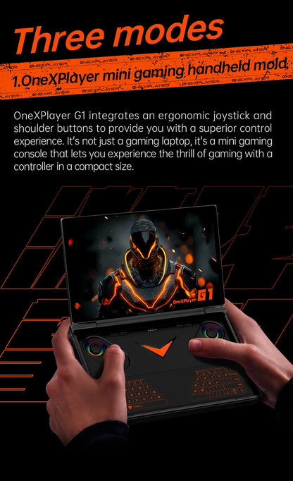 OneXPlayer G1 Gaming Laptop AMD Ryzen AI 9 HX 370 & Intel Core Ultra 7 255H Portable 8.8 Inch 144Hz Dual-Mode Keyboard Computer