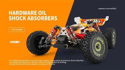 WLtoys 124016 124017 V8 75 km/h Voiture télécommandée électrique 4x4 sans balais haute vitesse tout-terrain Drift pour adultes