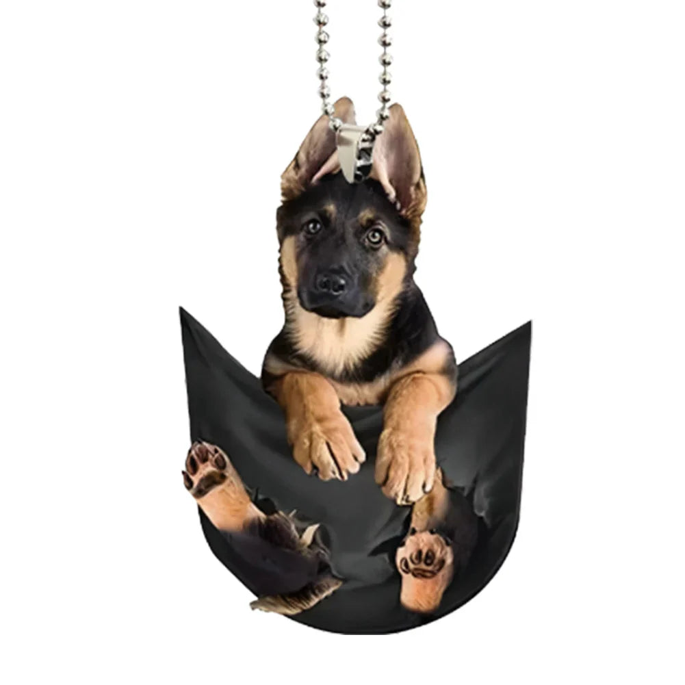 Cute Dog Car Hanging Home Tree Pendant Halloween Christmas Tree Pendant Home Decoration Window Car Ornament Backpack Ornament
