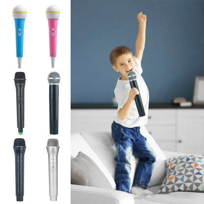 Microphone d'entraînement de fête, accessoire de microphone, jouet de simulation de discours, faux microphone, accessoire de costume de scène, microphone de karaoké pour enfants