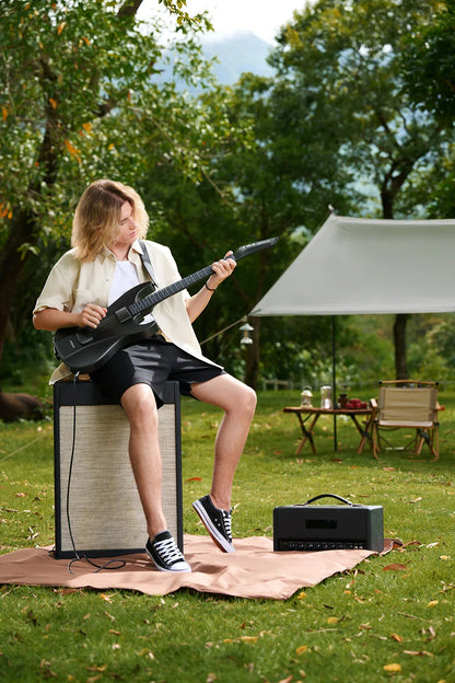 AeroBand – guitare électrique détachable, corde en Silicone indolore, tout-en-un, 9 Styles sonores, basse acoustique avec port micro