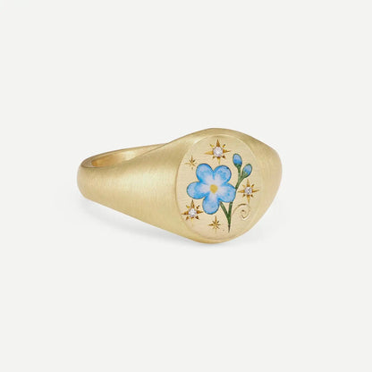 Fashionable and popular stainless steel painted ring, for Valentine's Day, Lion, Mermaid, Love, gold plated, women's jewelry, тильц®