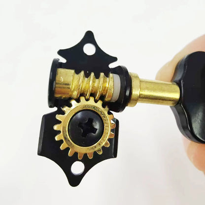 Chevilles de réglage pour ukulélé 2R2L, trou à queue courte, chevilles de réglage ouvertes pour ukulélé, enrouleur Quasi, petits accessoires pour ukulélé à 4 cordes