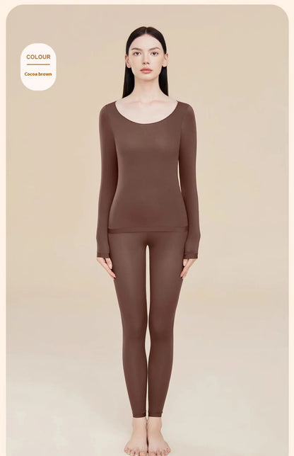 Women's Winter Thermal Underwear, Seamless, Ultra-thin, Single Layer, Shaping, Long Johns, Sexy Ladies Lingerie, L-XL