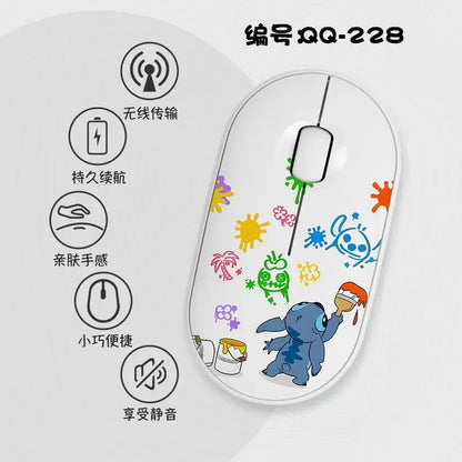 Lilo & Stitch Exquisite and Compact Bluetooth 5.0 Wireless Mouse Office Laptop Tablet Portable Silent True Wireless Mouse