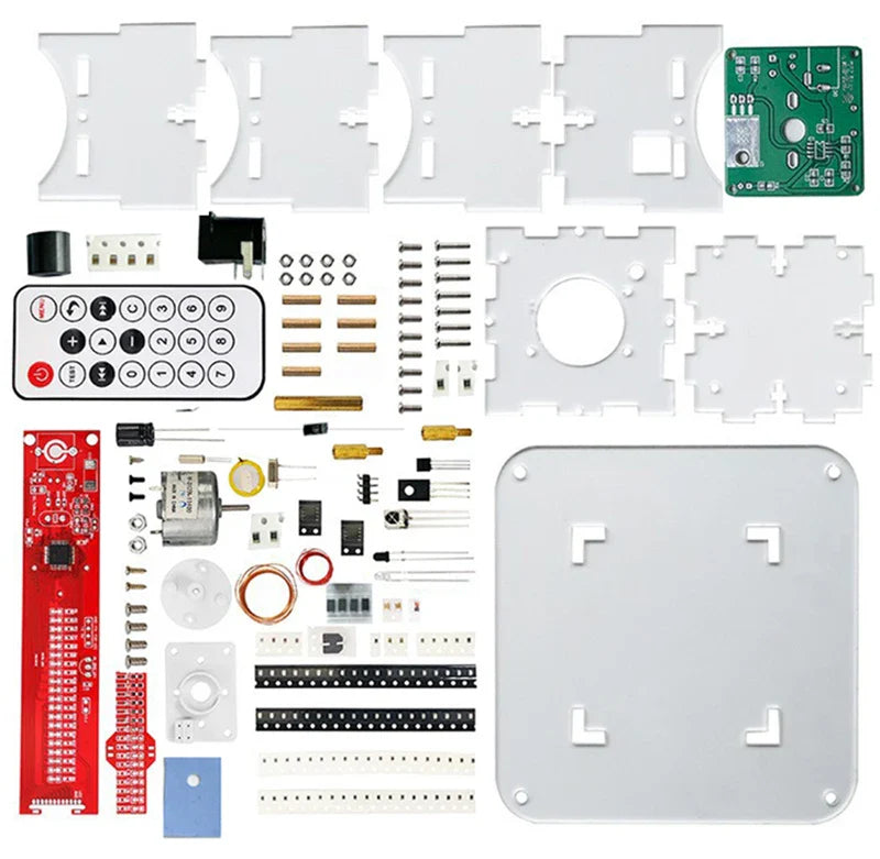 POV – Kit d'affichage LED rotatif tridimensionnel, électronique, bricolage, pratique de soudage, microcontrôleur, horloge, pièces amples