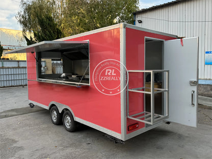 Camion de nourriture commercial en acier inoxydable pour collations, kiosque à café, cuisine mobile, camion de concession, remorque alimentaire à vendre