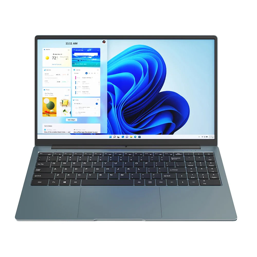Ordinateur portable 15,6 pouces Windows 11 le moins cher de 2023, 16 Go de RAM, 1 To/512 Go/256 Go SSD, déverrouillage par empreinte digitale, pour le jeu