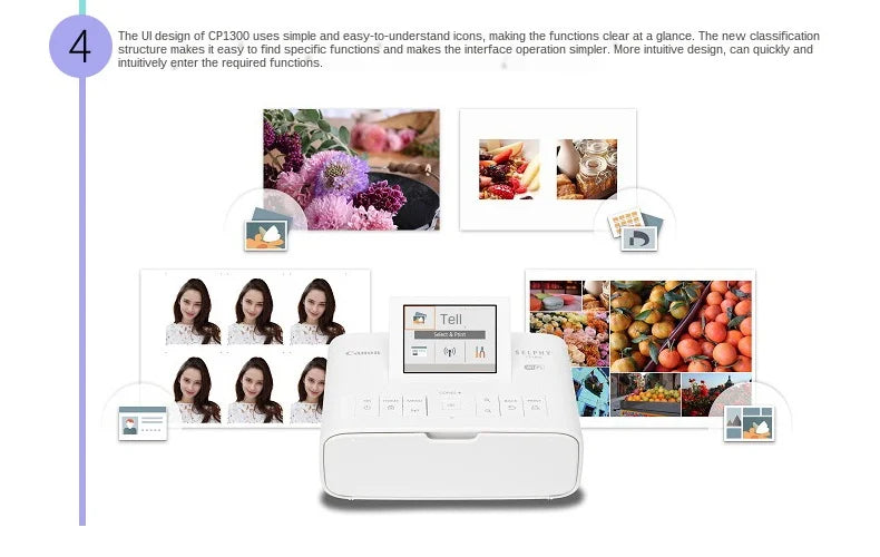 Photo Printer Wireless Connection To Print CP1300 Small Photo Printer Can Print Stickers