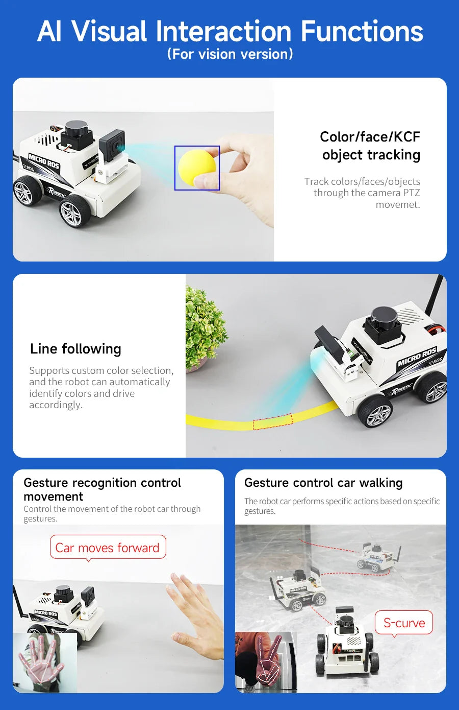 Micro ROS dos Robot Voiture ROS2-Humble PC Machine Virtuelle Système AI Lidar SLAM Cartographie Navigation DIY Kit Électronique