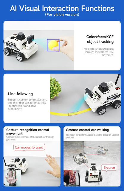 Micro ROS dos Robot Voiture ROS2-Humble PC Machine Virtuelle Système AI Lidar SLAM Cartographie Navigation DIY Kit Électronique