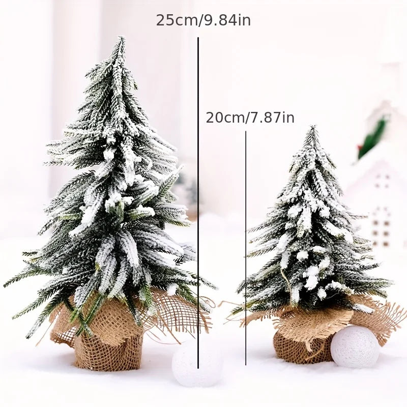 Christmas Creative Mini Snow Fir Small Christmas Tree Christmas Tree Decorations Restaurant Bar Interior Decoration Supplies