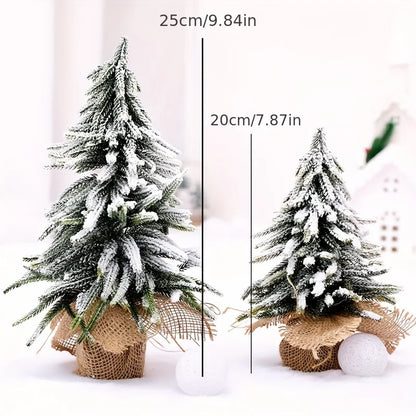 Christmas Creative Mini Snow Fir Small Christmas Tree Christmas Tree Decorations Restaurant Bar Interior Decoration Supplies
