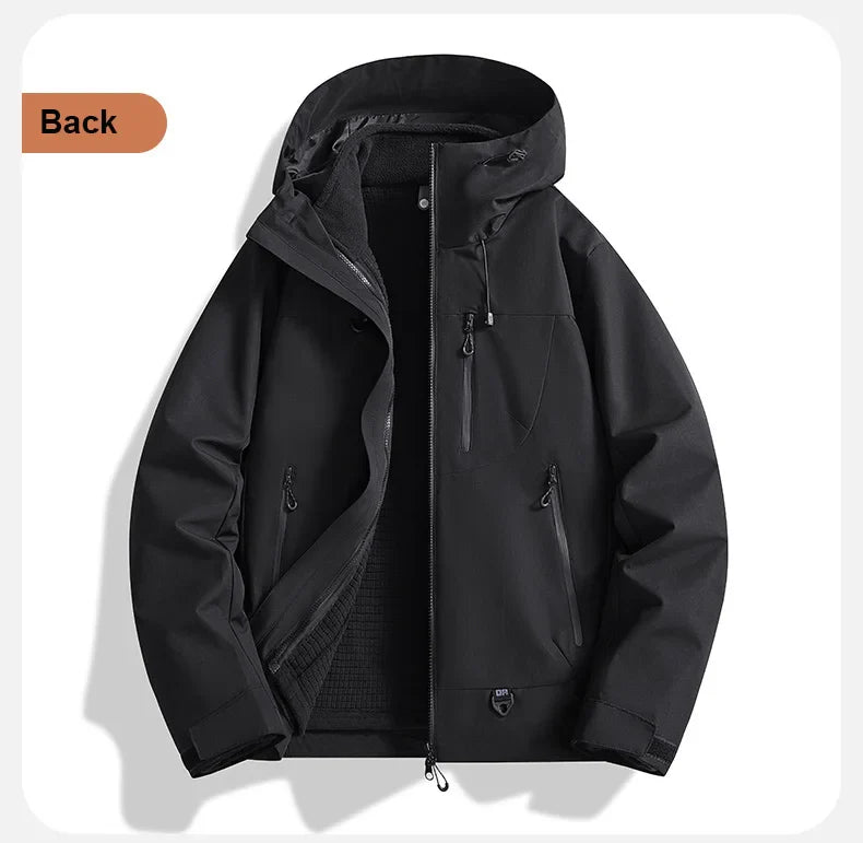 Veste d'extérieur trois en un deux pièces, coupe-vent, imperméable, combinaison de randonnée pour Couple, costume d'extérieur pour hommes et femmes