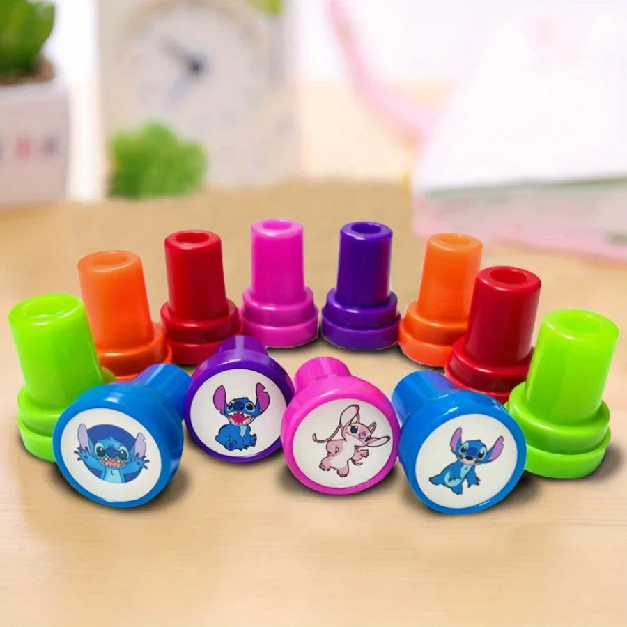 12Pcs/Set Stitch Cartoon Cute Reward Seals Perfect for DIY Scrapbooking Diary Decor And School Projects